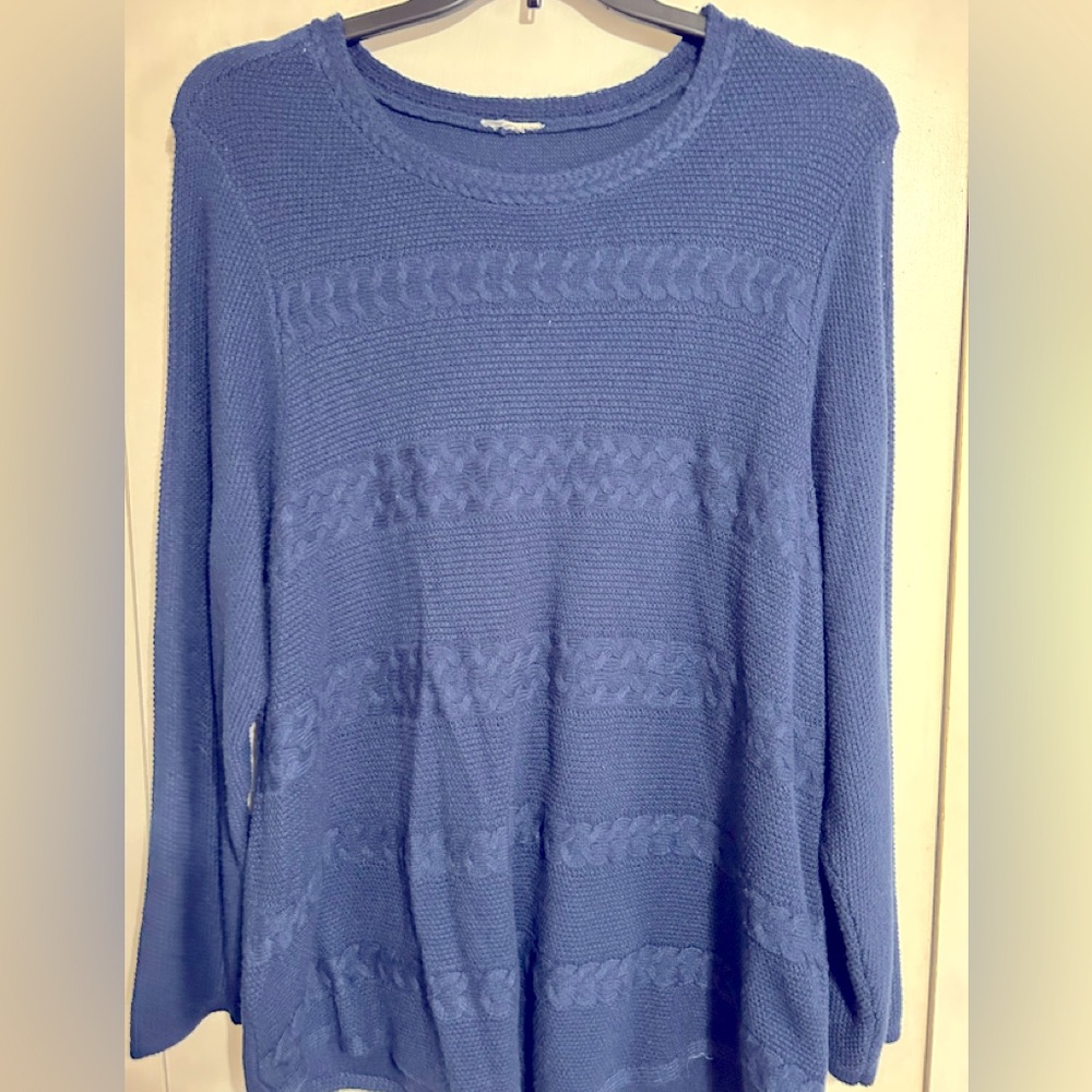 JCPenney Blue Cable Knit Sweater